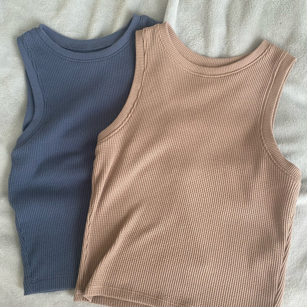 Hollister Waffle Knit Tank Top Duo